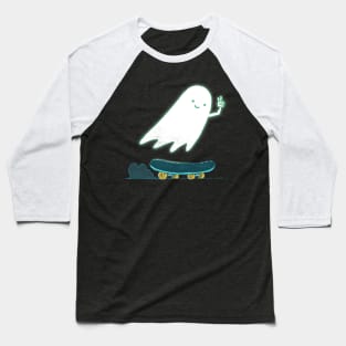 Skater Ghost Baseball T-Shirt